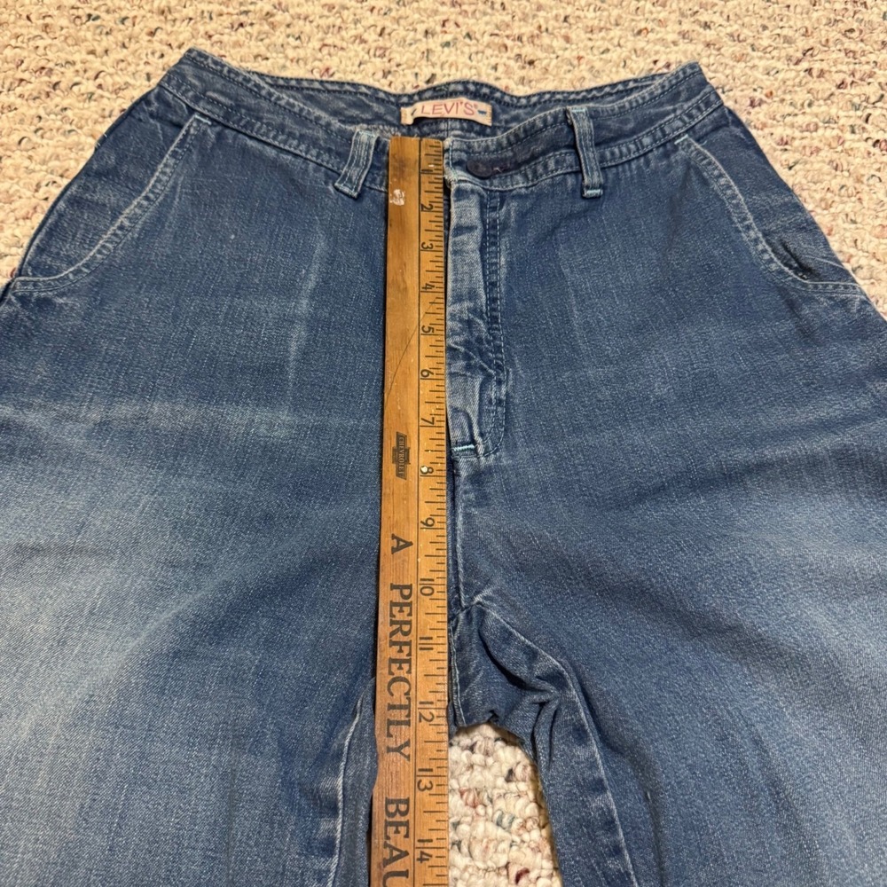 Vintage 80s Levis High Waisted Straight Leg Mom Jeans Medium Wash Blue 27x28.5 - Picture 11 of 13